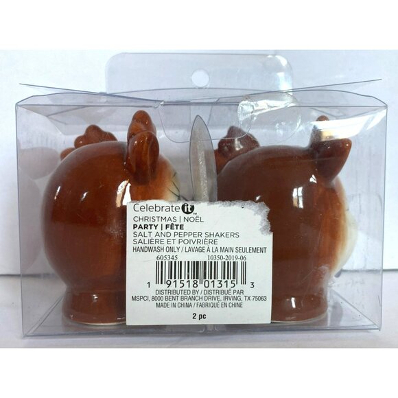 Anthropomorphic Christmas Salt & Pepper Shakers Winking Deer Vintage Style NEW! - Picture 6 of 7